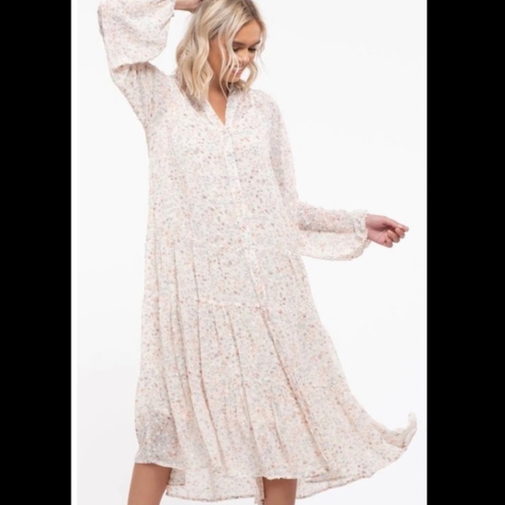 Blu Pepper Floral Midi Dress